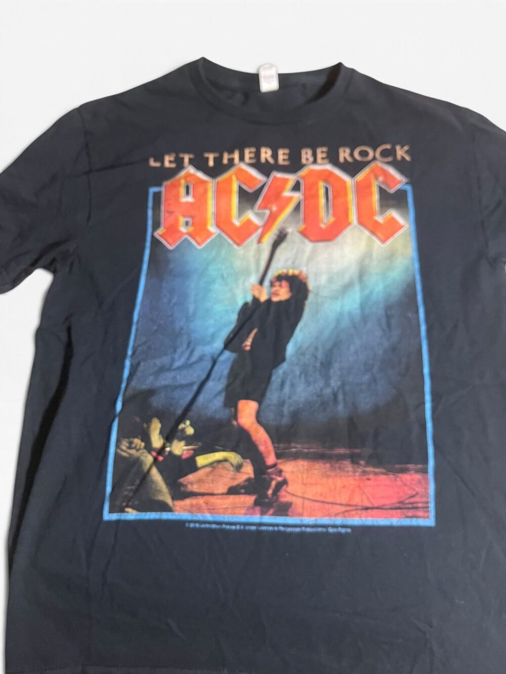 AC/DC 2016 Let There Be Rock Black Graphic Band T Shirt Size Small